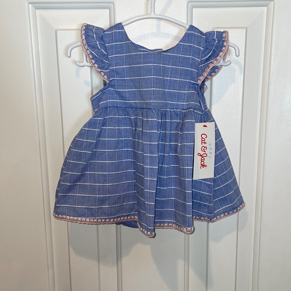 Infant Summer Linen Dress with bloomers
